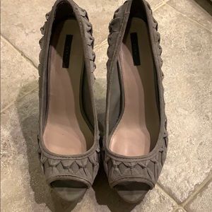 ZARA gray stilettos